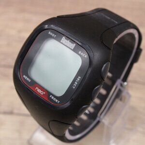 Bushnell Digital Golf Watch Mens Black Tone Stainless Steel Sports Outdoor